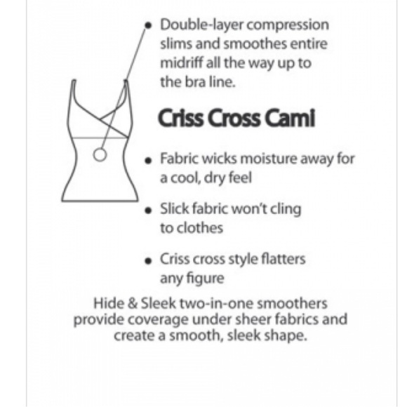 EUC SPANX Hide & Sleek Criss Cross Cami Nude XL - Picture 5 of 6